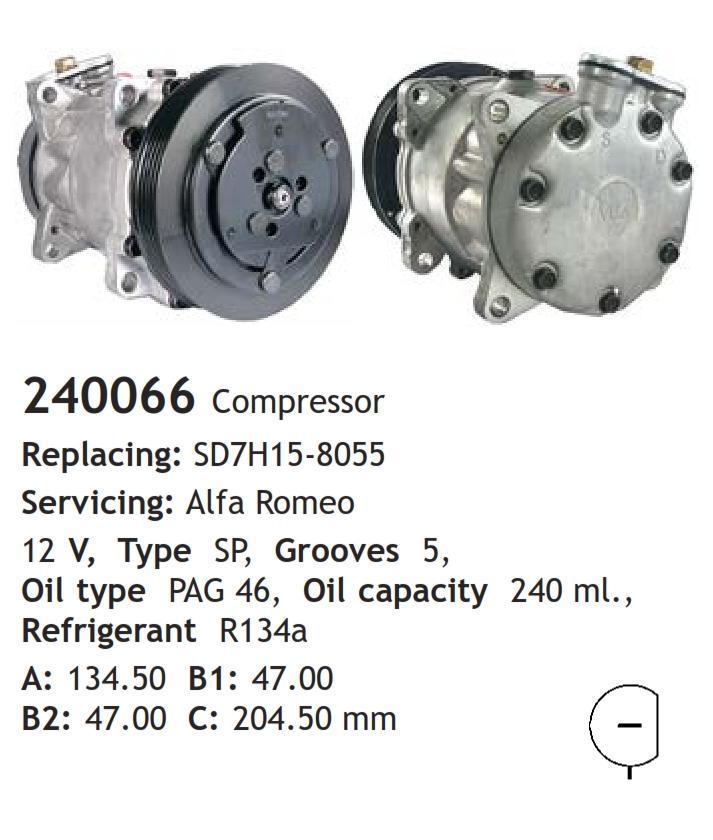 	240066 Compressor  Alfa Romeo 	